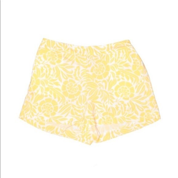 Ann Taylor LOFT size medium yellow floral shorts - Picture 1 of 3